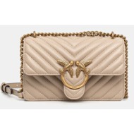 δερμάτινη τσάντα pinko φυσικό δέρμα