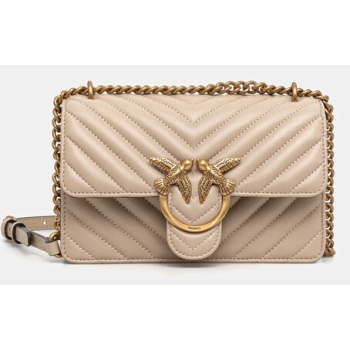 δερμάτινη τσάντα pinko φυσικό δέρμα