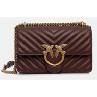 δερμάτινη τσάντα pinko φυσικό δέρμα