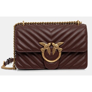 δερμάτινη τσάντα pinko φυσικό δέρμα