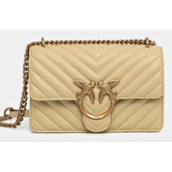 δερμάτινη τσάντα pinko φυσικό δέρμα