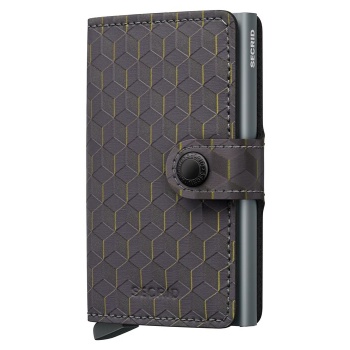 πορτοφόλι secrid optical αλουμίνιο, φυσικό δέρμα