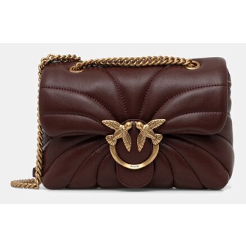 δερμάτινη τσάντα pinko φυσικό δέρμα