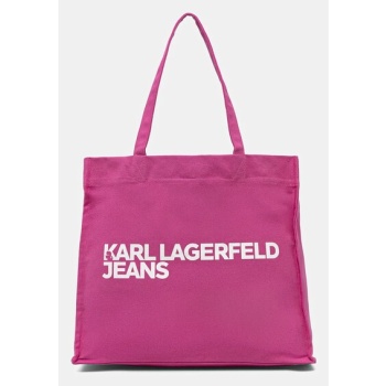 βαμβακερή τσάντα karl lagerfeld jeans 60% ανακυκλωμένο