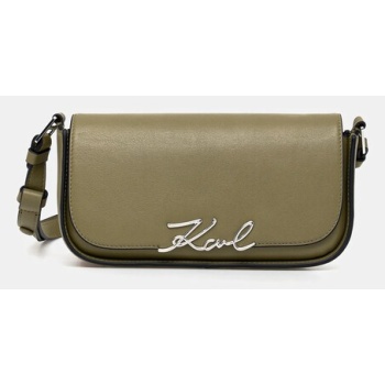 δερμάτινη τσάντα karl lagerfeld k/signature 100% δέρμα