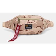 τσάντα φάκελος alpha industries crew waist bag camo 100% νάιλον