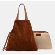 τσάντα σουέτ answear lab 100% δέρμα σαμουά