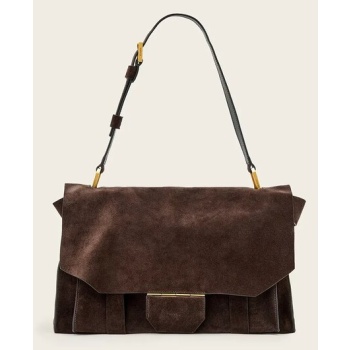 τσάντα nubuck allsaints ursa 100% δέρμα nubuck