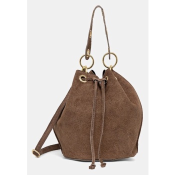 τσάντα σουέτ answear.lab δέρμα σαμουά