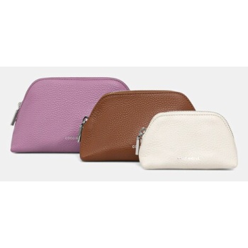 δερμάτινη τσάντα καλλυντικών coccinelle 3-pack φυσικό δέρμα