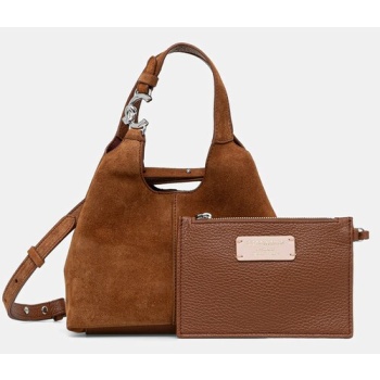 τσάντα σουέτ coccinelle κύριο υλικό δέρμα σαμουά100% δέρμα