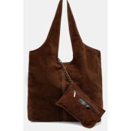 τσάντα σουέτ answear.lab 100% δέρμα σαμουά