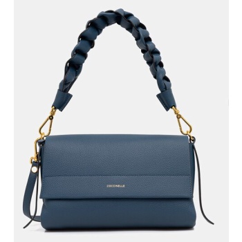 δερμάτινη τσάντα coccinelle boheme grana double φυσικό δέρμα