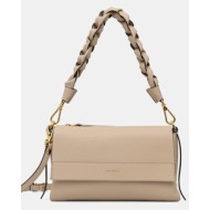 δερμάτινη τσάντα coccinelle boheme grana double φυσικό δέρμα