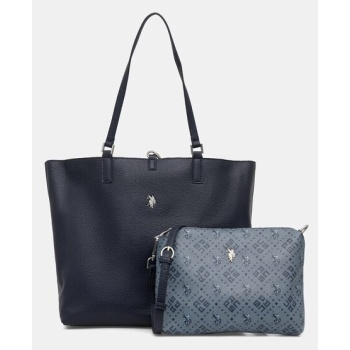 τσάντα δυο όψεων u.s. polo assn. malibu 100% πολυουρεθάνη