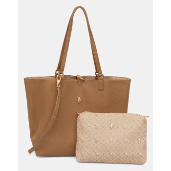 τσάντα δυο όψεων u.s. polo assn. malibu 100% πολυουρεθάνη