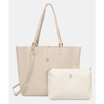 τσάντα δυο όψεων u.s. polo assn. malibu 100% πολυουρεθάνη