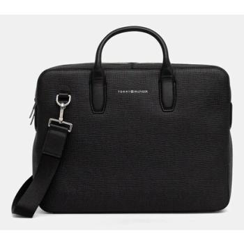 δερμάτινη τσάντα φορητού υπολογιστή tommy hilfiger 100%