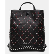 σακίδιο πλάτης desigual yankee metal patch s δερμάτινη απομίμηση