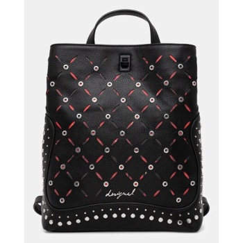 σακίδιο πλάτης desigual yankee metal patch s δερμάτινη