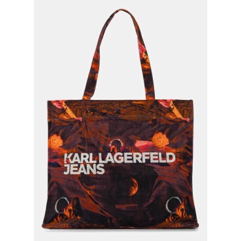 τσάντα karl lagerfeld jeans υφαντικό υλικό