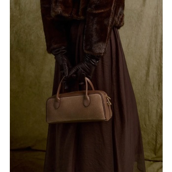 τσάντα σουέτ answear.lab 90% δέρμα σαμουά, 10% φυσικό δέρμα