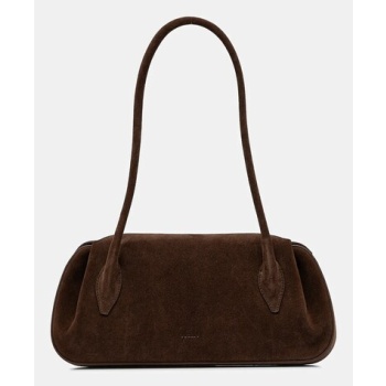 τσάντα σουέτ yuzefi oyster δέρμα σαμουά