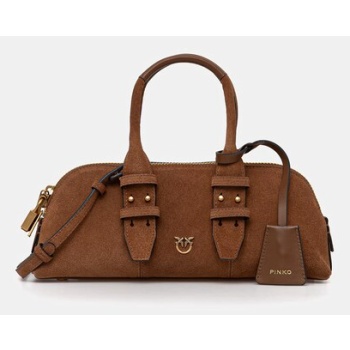 τσάντα σουέτ pinko horizontal δέρμα σαμουά