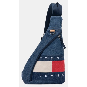 τσάντα φάκελος tommy jeans 100% πολυεστέρας