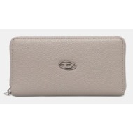 δερμάτινο πορτοφόλι diesel hissu evo continental zip 100% δέρμα βοοειδών