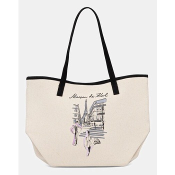 βαμβακερή τσάντα karl lagerfeld ikon υλικό 1 65%