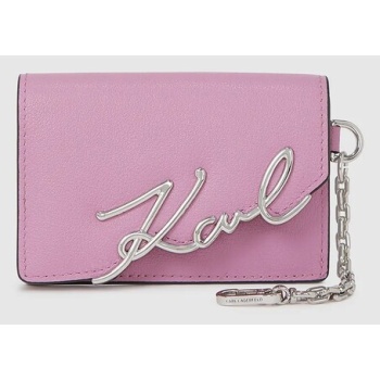 δερμάτινο πορτοφόλι karl lagerfeld ikon 100% φυσικό δέρμα