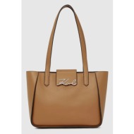 δερμάτινη τσάντα karl lagerfeld ikon 100% δέρμα βοοειδών