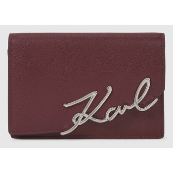δερμάτινο πορτοφόλι karl lagerfeld ikon 100% φυσικό δέρμα