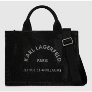 τσάντα karl lagerfeld ikon 65% ανακυκλωμένο βαμβάκι, 35% βαμβάκι