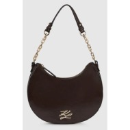 δερμάτινη τσάντα karl lagerfeld ikon 100% δέρμα βοοειδών