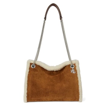 τσάντα σουέτ lauren ralph lauren κύριο υλικό 100% δέρμα