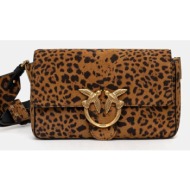 τσάντα σουέτ pinko δέρμα σαμουά