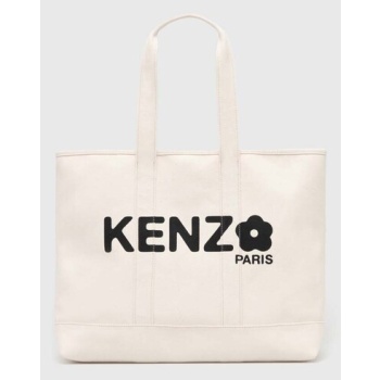 βαμβακερή τσάντα kenzo utility large tote bag 100% βαμβάκι