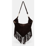 τσάντα σουέτ answear.lab 100% δέρμα σαμουά