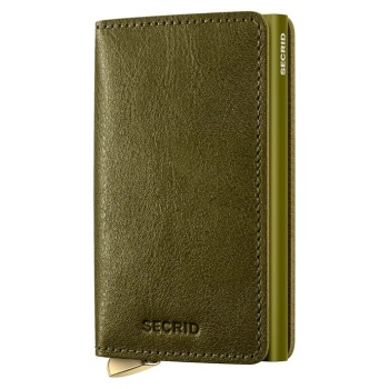 δερμάτινο πορτοφόλι secrid basco αλουμίνιο, δέρμα βοοειδών