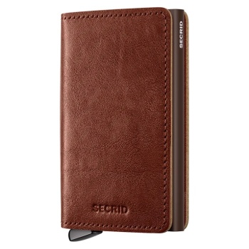 δερμάτινο πορτοφόλι secrid basco αλουμίνιο, δέρμα βοοειδών