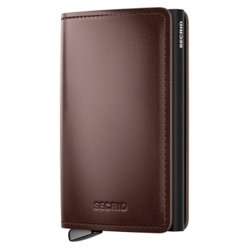 δερμάτινο πορτοφόλι secrid dusk αλουμίνιο, δέρμα βοοειδών