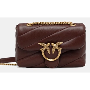 δερμάτινη τσάντα pinko φυσικό δέρμα