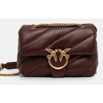 δερμάτινη τσάντα pinko φυσικό δέρμα