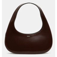 δερμάτινη τσάντα coperni slim swipe baguette φυσικό δέρμα