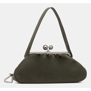 δερμάτινη τσάντα weekend max mara cubico κύριο υλικό δέρμα