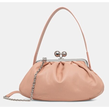 δερμάτινη τσάντα weekend max mara cubico κύριο υλικό δέρμα