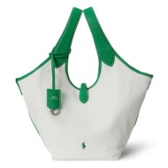 τσάντα polo ralph lauren 85% βαμβάκι, 15% φυσικό δέρμα