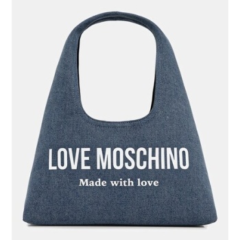 τζιν τσάντα love moschino 50% βαμβάκι, 33% πολυεστέρας, 17%